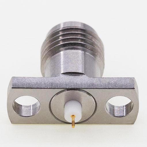 Elecbee 2.92mm Thread-in Connector, Flange Jack 0.3mm /.012″ Pin 12.7 x 4.8mm / 0.500 x 0.190″