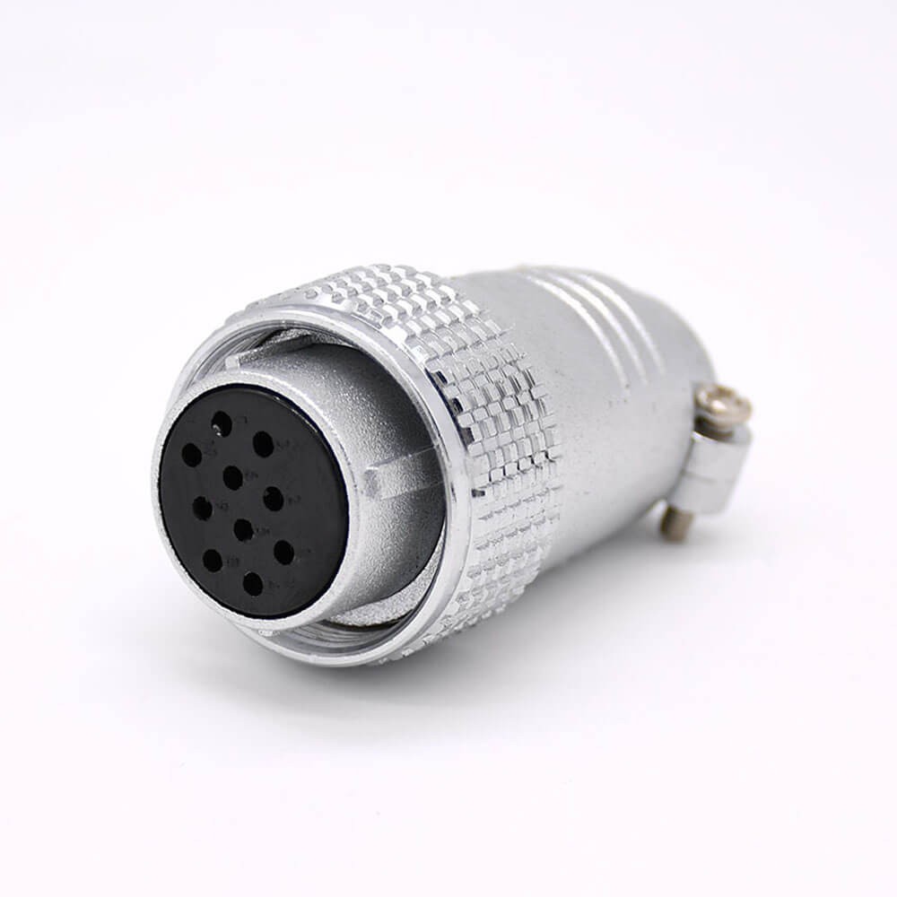 Elecbee 10 Pin Connectors P24 Female Plug Straight for Cable