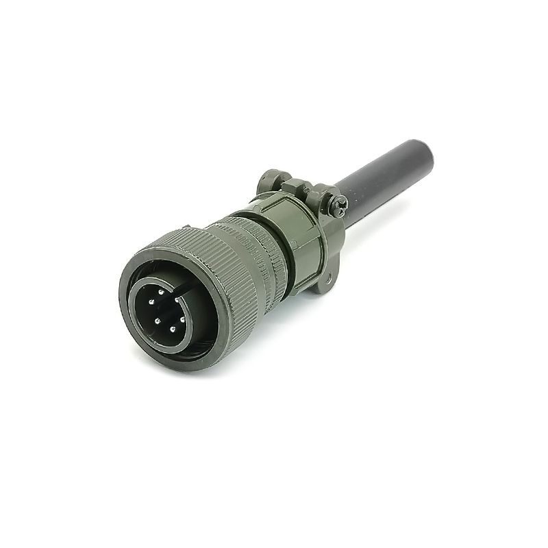 Elecbee Mil-Spec Connector MS5015 Series Threaded MS3106A14S-6P silvering 6pin Straight  Solder Type Plug 1PCS