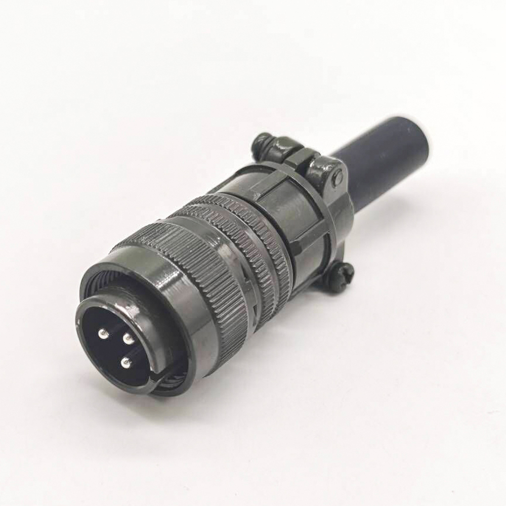 Elecbee Mil-Spec Connector MS5015 Series Threaded MS3106A16-10P silvering 3pin Straight  Solder Type Plug 1PCS