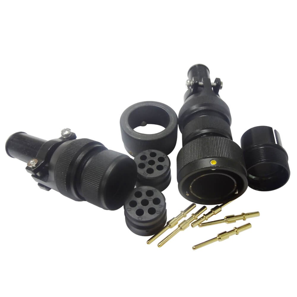 Elecbee Rail Connectors Bayonet Coupling 7 Pin JL Plug Male American-Standard Solder