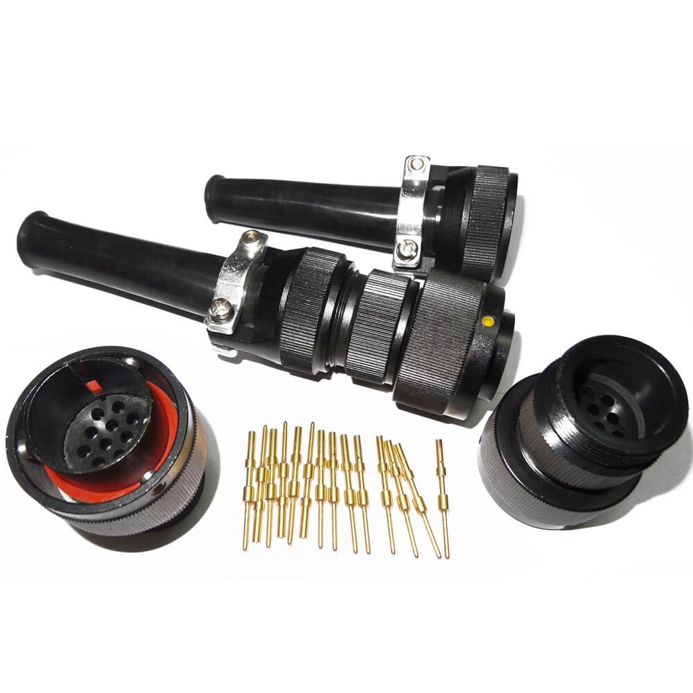 Elecbee Speed Rail Connectors JL 14 Pin 180 Degree Bayonet Coupling Solder Plug Male Traction Motor Connector