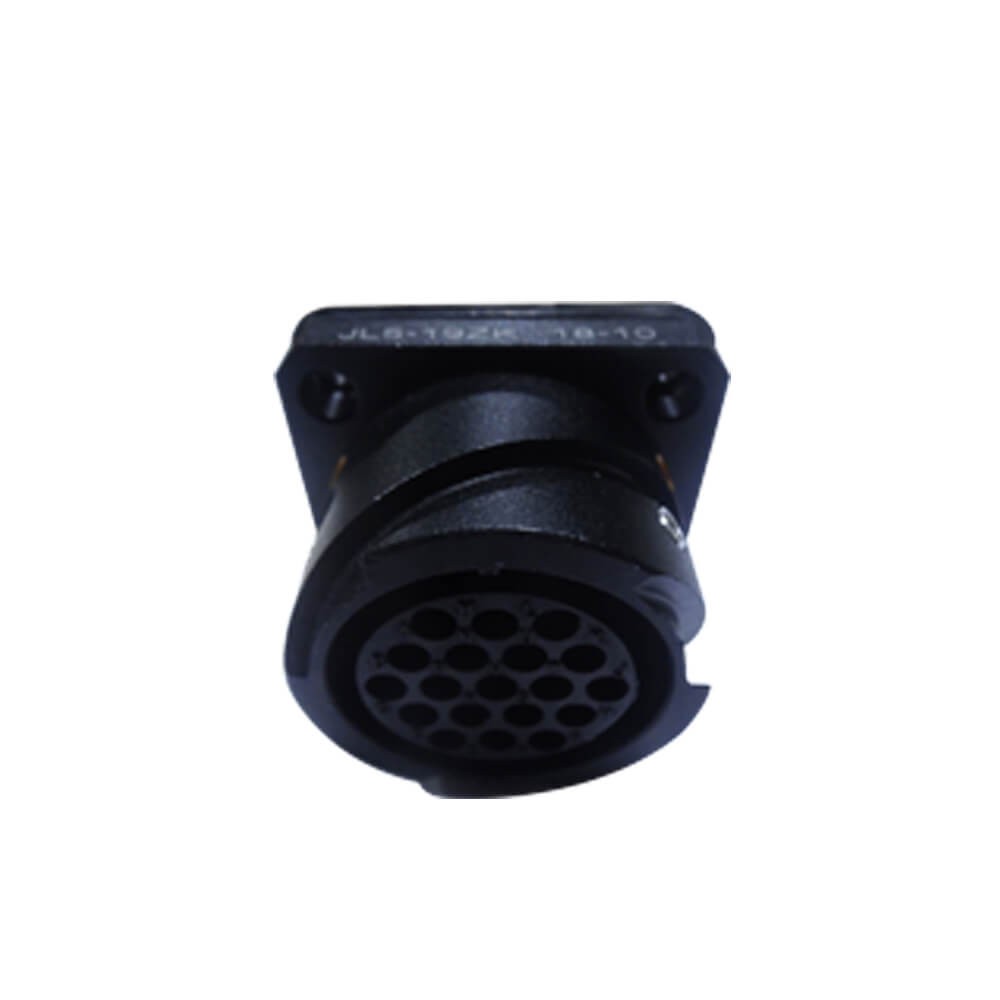 Elecbee 19芯圆形连接器JL母插座19芯面板安装美标焊接卡扣连接牵引连接器