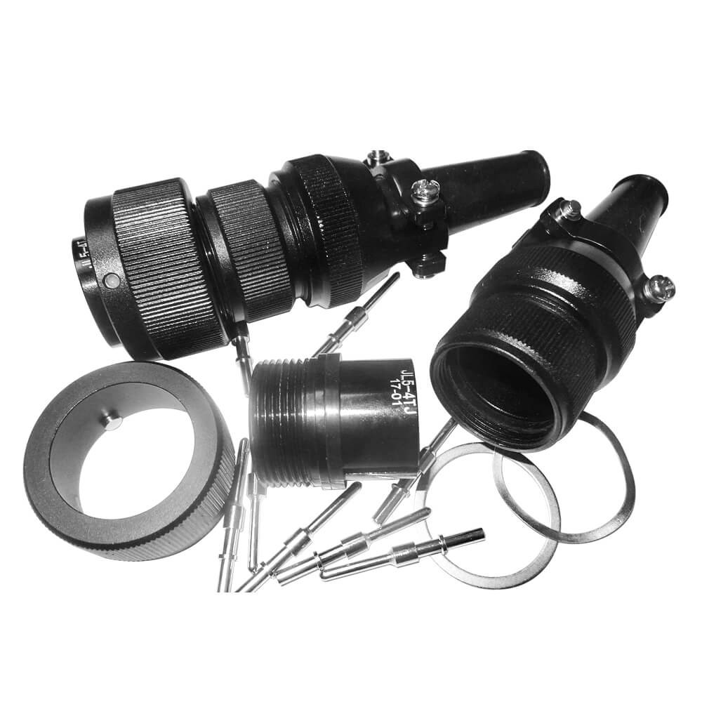 Elecbee Transportation Connectors JL Solder Male Plug 4 Pin Straight American-Standard Bayonet Coupling