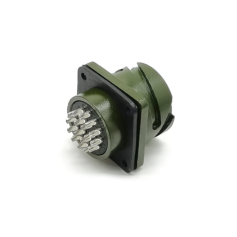 Elecbee MS3102A20-29 Circular Connector MIL-DTL-5015 Series Box Mount Receptacle 17 Contacts Solder Pin Bayonet Connector
