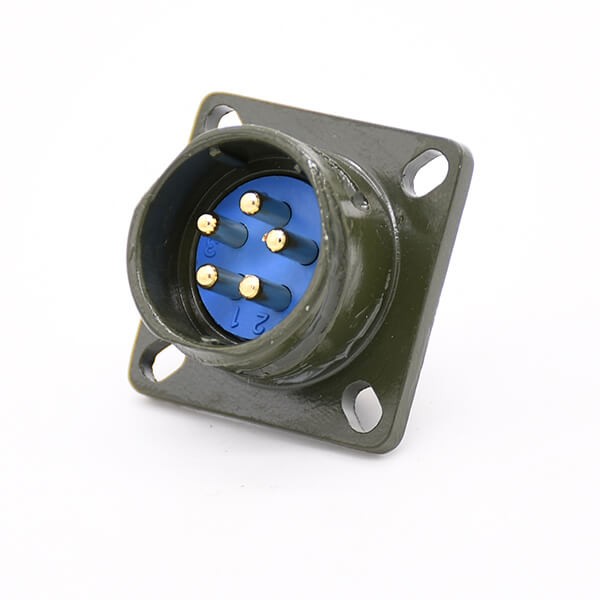 Elecbee Y2M-5ZJ 5 Pin Male Circular Connector Army Green 21.5mm Mounting hole