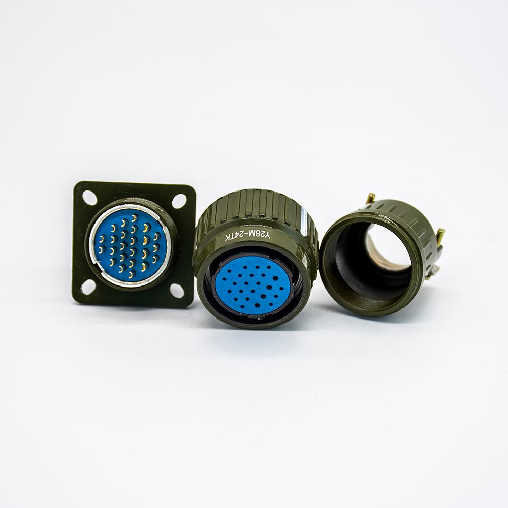 Elecbee Y28M-24TK 28mm Mil Metal Male and Female 24 Pin Circular Connector