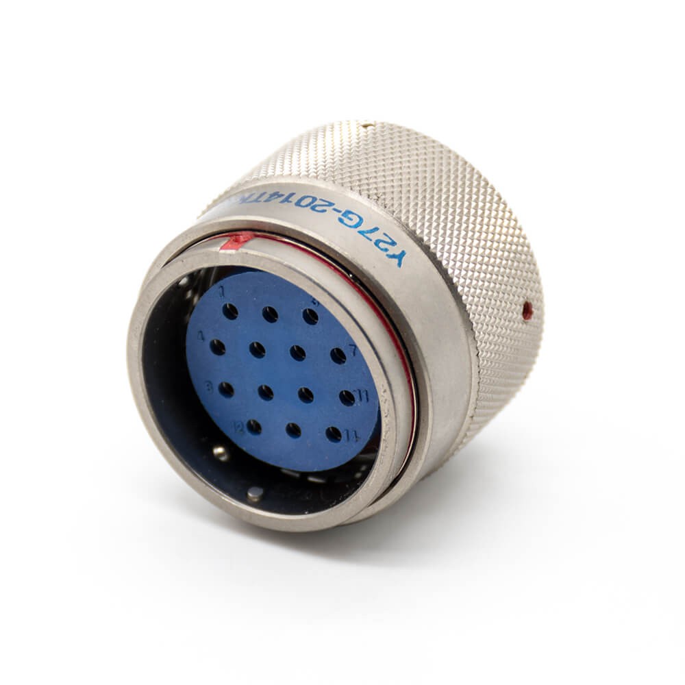 Elecbee 14 Pin Female Connector 20 Shell Size Plug Y27G 180° Admiralty Metal Bayonet Coupling