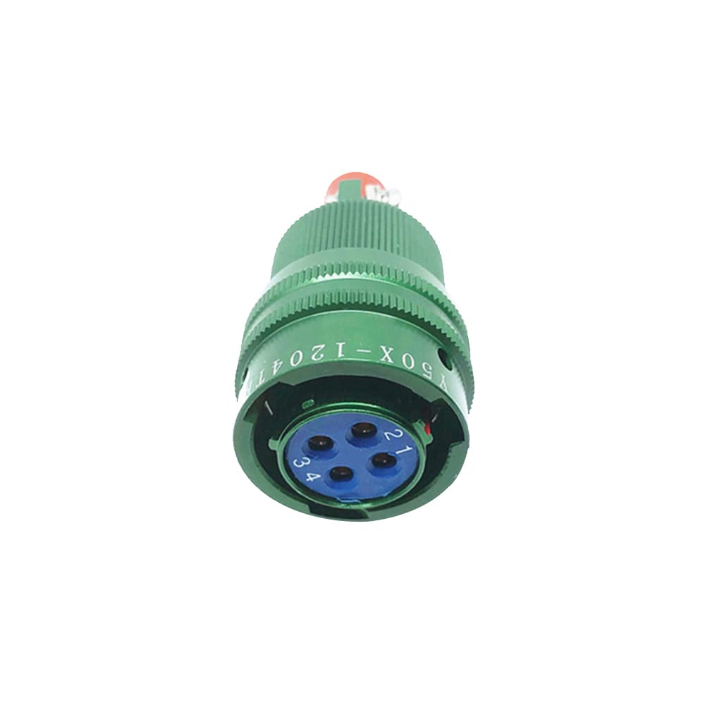 Elecbee Y50X-1204TK2 4Pin Female Plug Aluminum alloy 12 Shell Size solder Bayonet Coupling Cable Connector