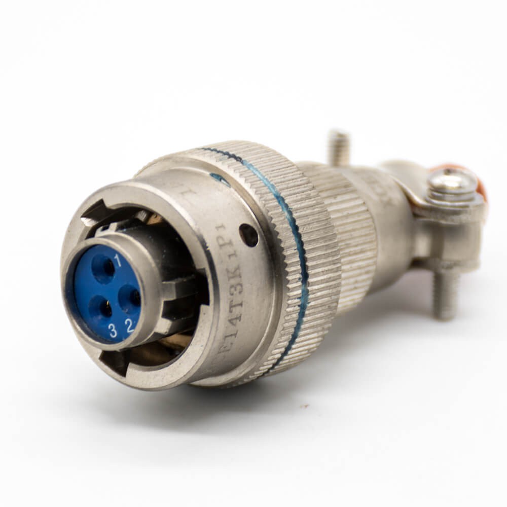 Elecbee 3Pin Female Plug Connector Bayonet Coupling Cable Solder Straight XCE 14 Shell Electroless Nickel Plating