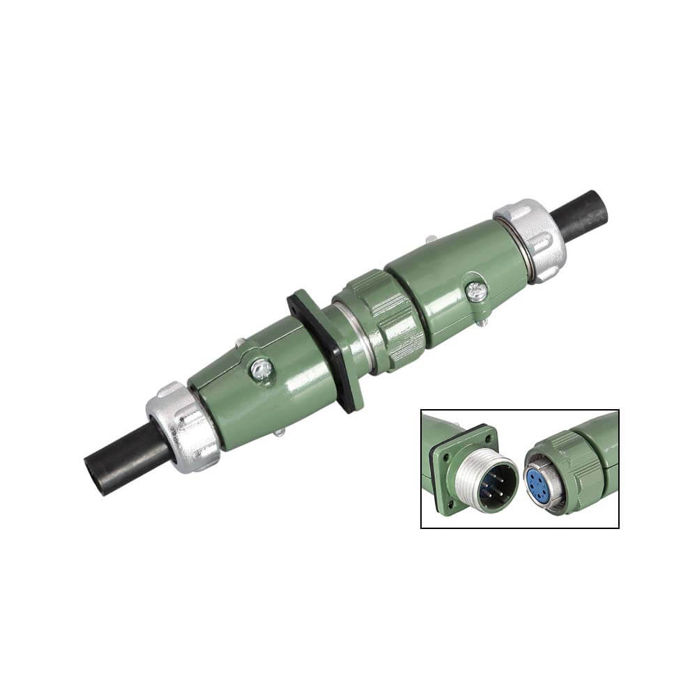 Elecbee YD20系列10A防水航空连接器插头+插座对接式套装YD20-5芯直式-正装TQ+ZQ