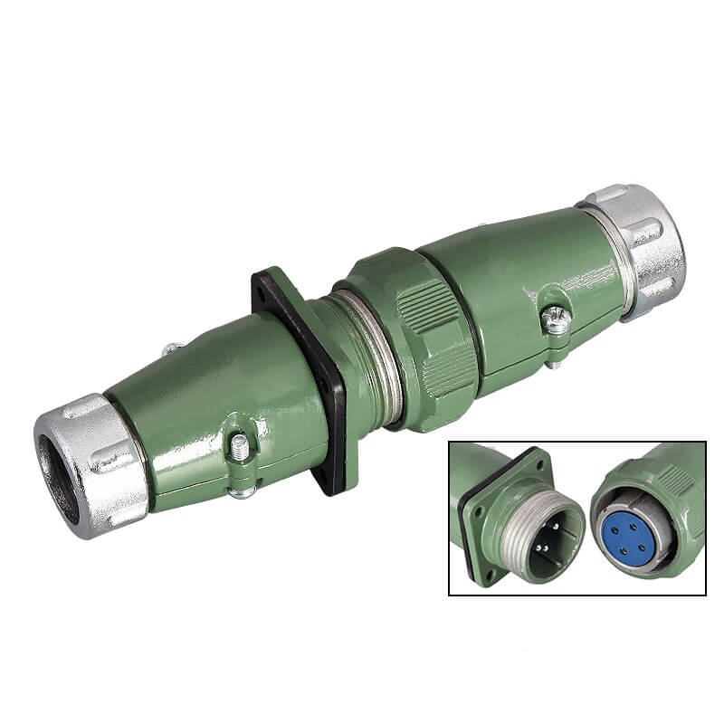 Elecbee YD28系列直式4芯公母对接式正装TP+ZP母插头公插座25A