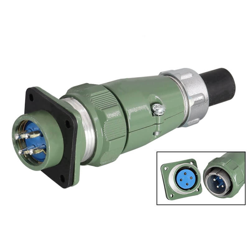 Elecbee YD28 Series4 Pin Straight Reverse Mount TQ+Z Male Plug Female Socket 25Aavation Connector