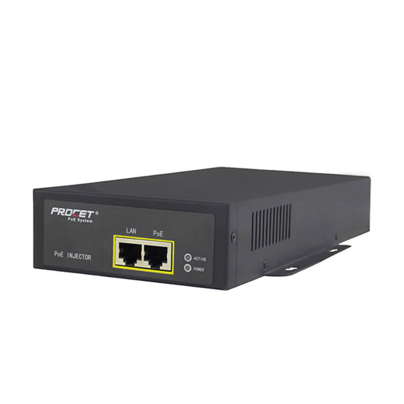 90W Gigabit POE Injector single port midspan Injector Gigabit data ...