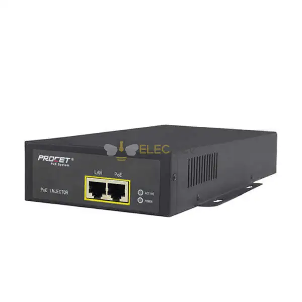 Data Injectors Connector 90W Gigabit POE Injector single port midspan Injector Gigabit data ...