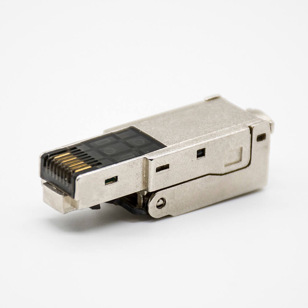 Elecbee Modular RJ45 Plug Cat7 Straight Shielded Network Toolless Plug