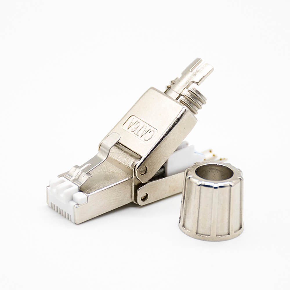 Elecbee Plug Modular RJ45 Shielded CAT6 Toolless Straight Network Plug