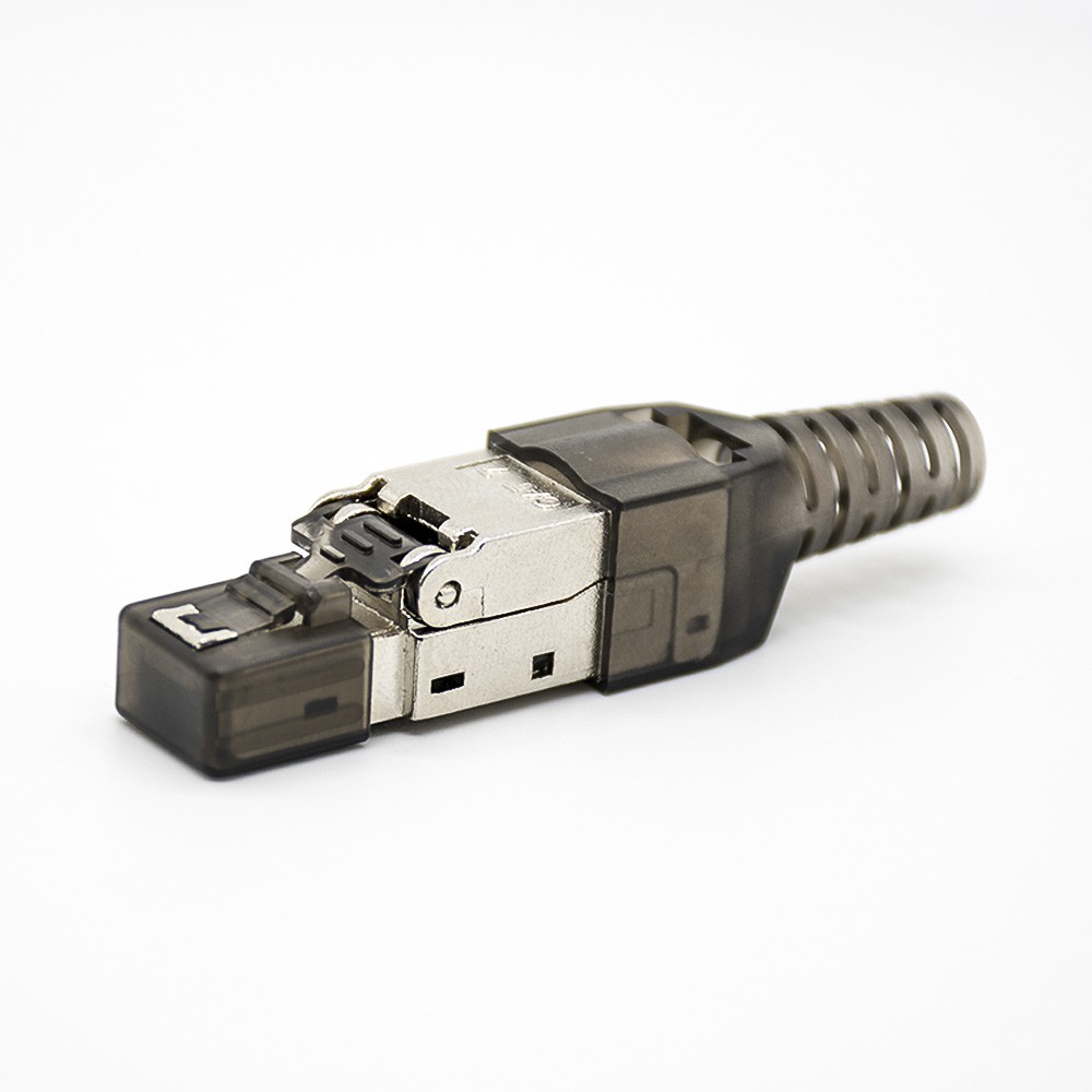 Elecbee RJ45 8P8C Toolless Plug Straight Shielded For CAT6A