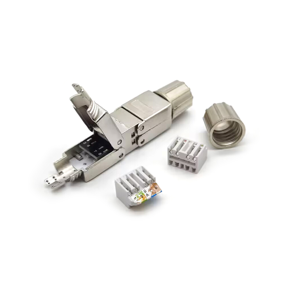 Elecbee RJ45 Toolless Connector Shielded CAT6A RJ45 Joint Plug