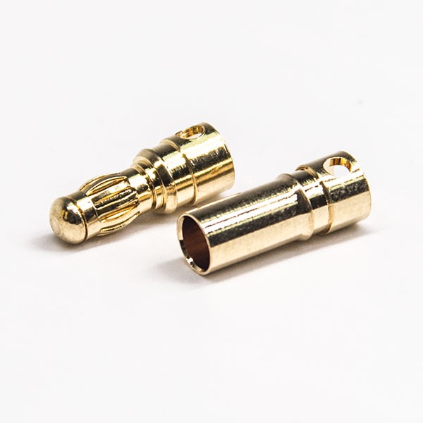 Elecbee 模型电池插头3.5mm黄铜镀金香蕉插头电池接插端子25A