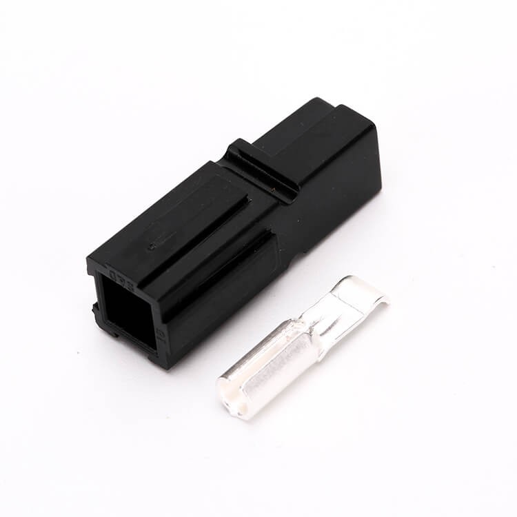 Elecbee 1 Way Power Connector Quick Connect Disconnect 600V 45Amp Battery Cable Connector for 10AWG Cable-Black