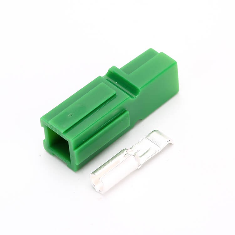 Elecbee 1 Way Power Connector Quick Connect Disconnect 600V 45Amp Battery Cable Connector for 10AWG Cable-Green