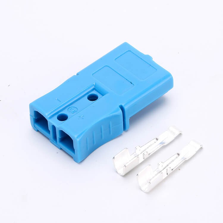 Elecbee 2 Way Power Connector Quick Connect Disconnect 600V 40Amp Battery Cable Connector (Blue Housing, 10AWG)