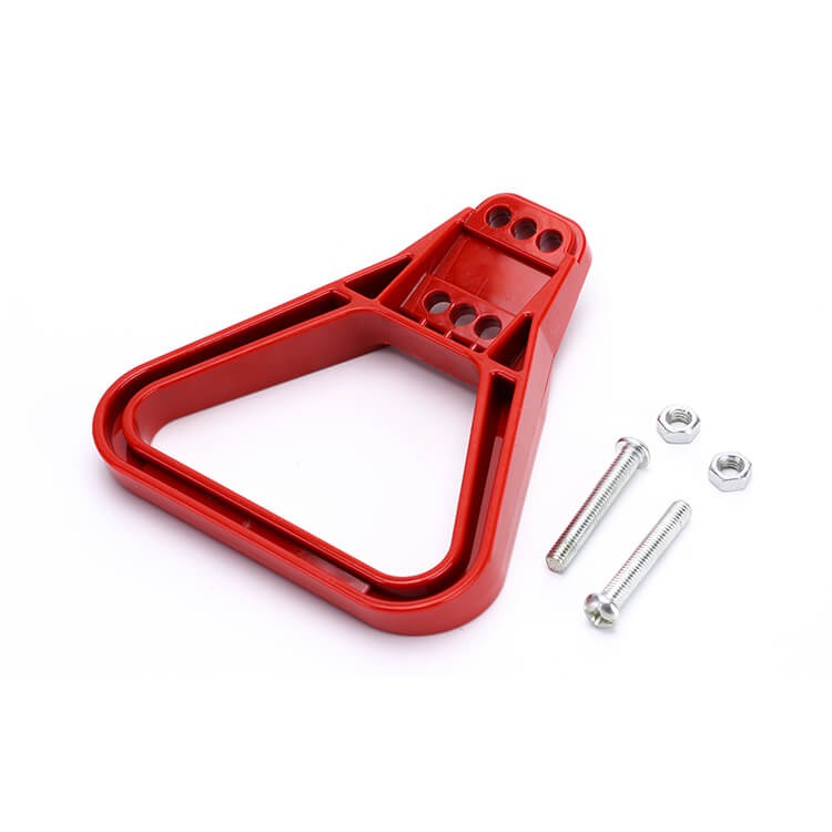 Elecbee Red Plastic Triangle Handle Accessories with Two Self Tapping Screws For 2 way 175A/350A Power Connector