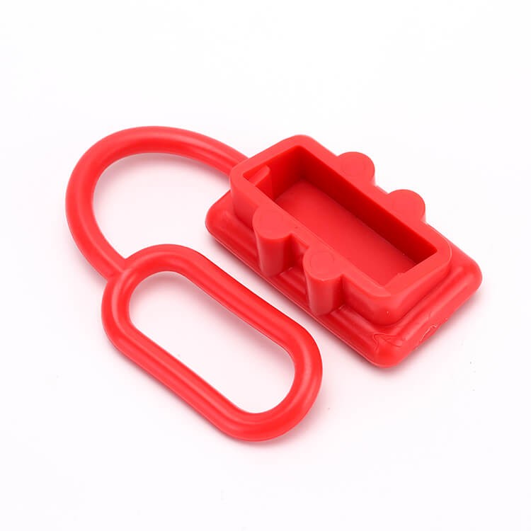 Elecbee Red Rubber Cover à prova de poeira protetora externa para 2 maneiras 50A conector de alimentação preto