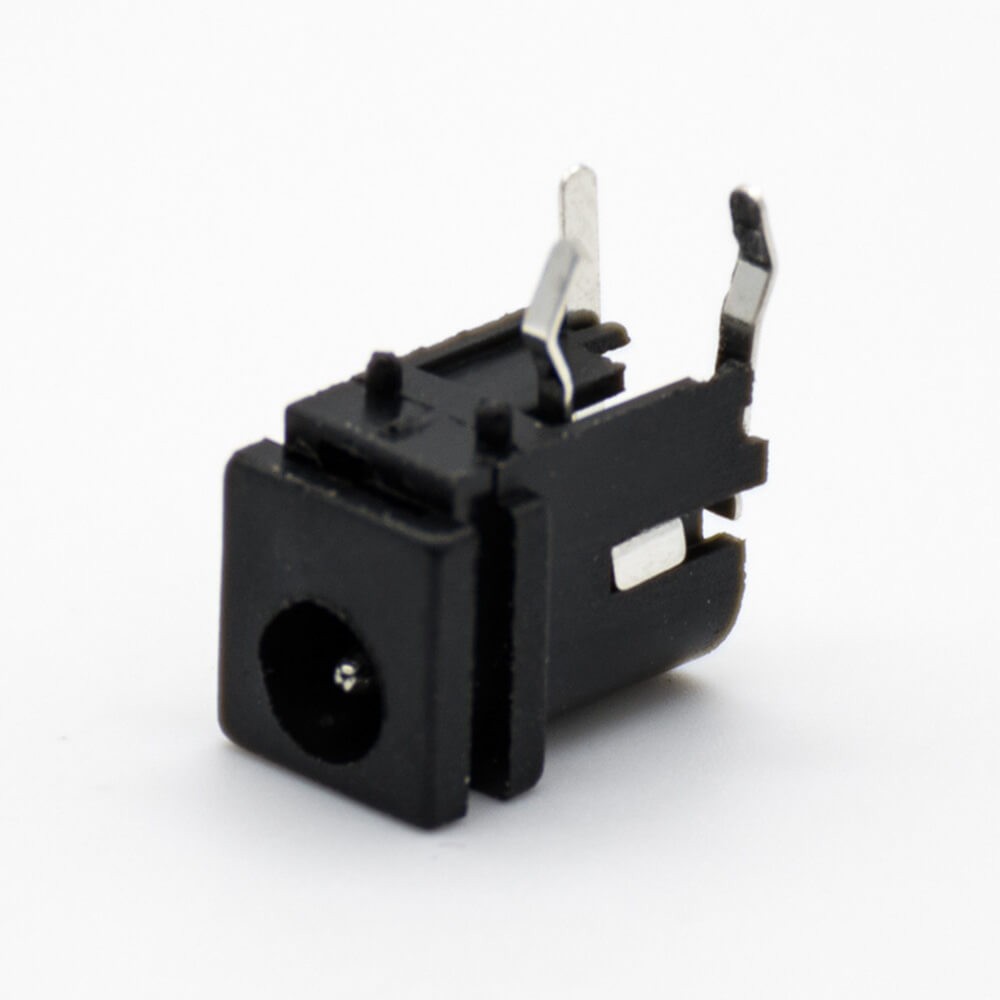 Elecbee DC Connector Through Hole Male Jack Solder Lug Right 4.4*1.65 Unshiled