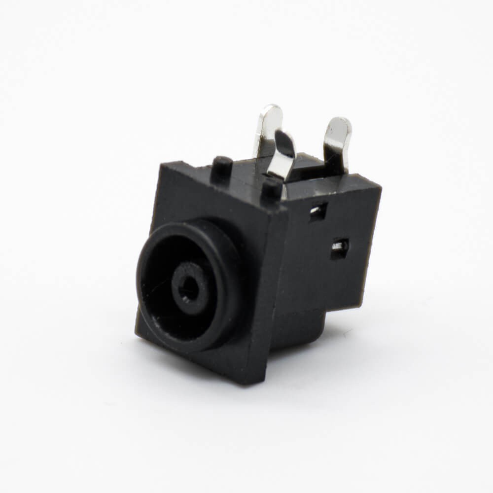 Elecbee DC Female Connector Female Jack Through Hole 7.0*1.45MM Unshiled Right Angle Unshiled