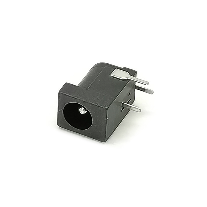 Elecbee DC Power Jack 5.5*2.1mm Male Through Hole solder Lug Right Connector Unshiled