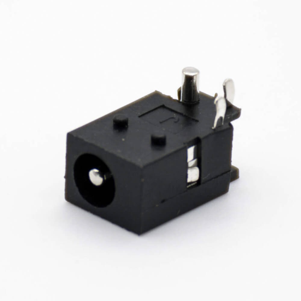 Elecbee DC Power Jack solder Lug Unshiled Male Through Hole Right Connector 4.4*1.65mm