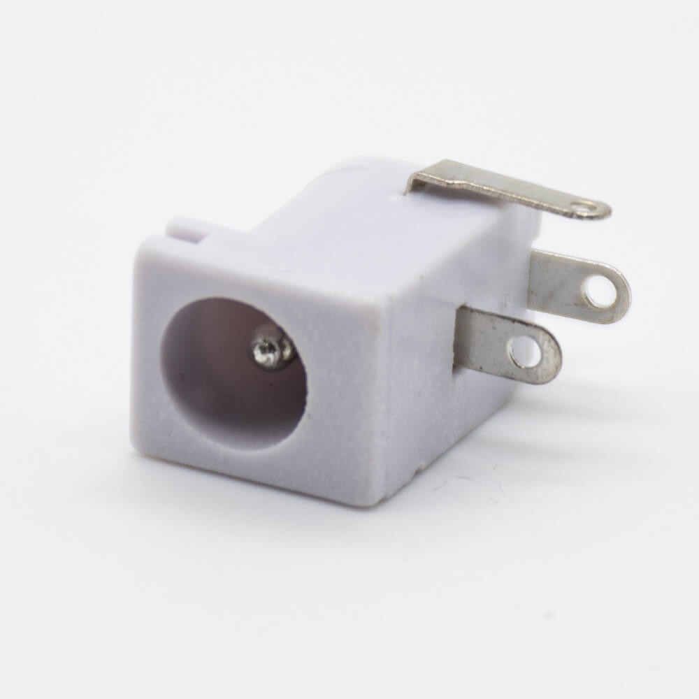 Elecbee DC Power Socket Connector Male Jack Through Hole Solder Lug Unshiled 5.5*2.0mm Right Angle