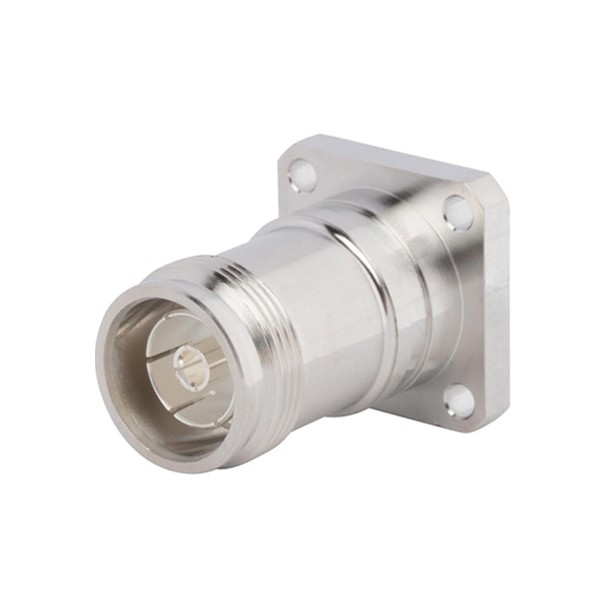 Elecbee 4.3/10 Connector Clamp type Straight Female 4-Hole Flange Solder Cup