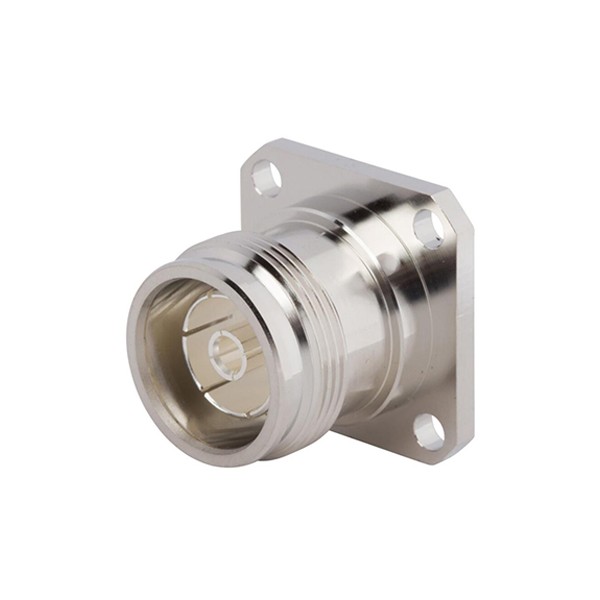 Elecbee 4.3/10 Connector Female Straight 4 Hole Flange Receptacle Solder Cup