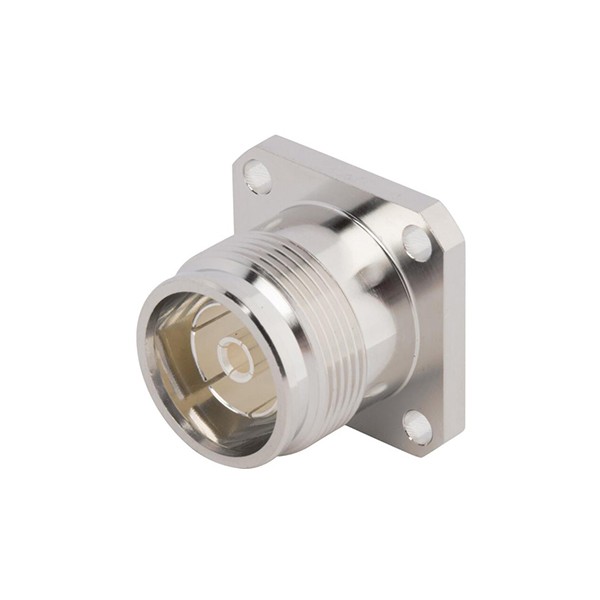 Elecbee 4.3/10 Connector Straight Jack waterproof .141&quot; Semi-Rigid 4-Hole Flange