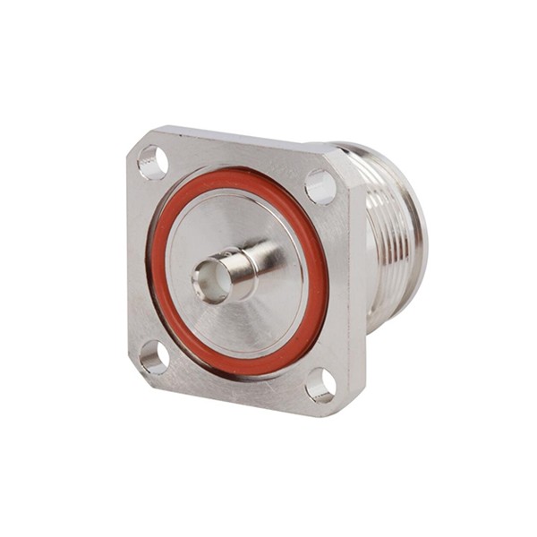 Elecbee 20pcs 4.3/10 Connector Straight Jack waterproof .141" Semi-Rigid 4-Hole Flange