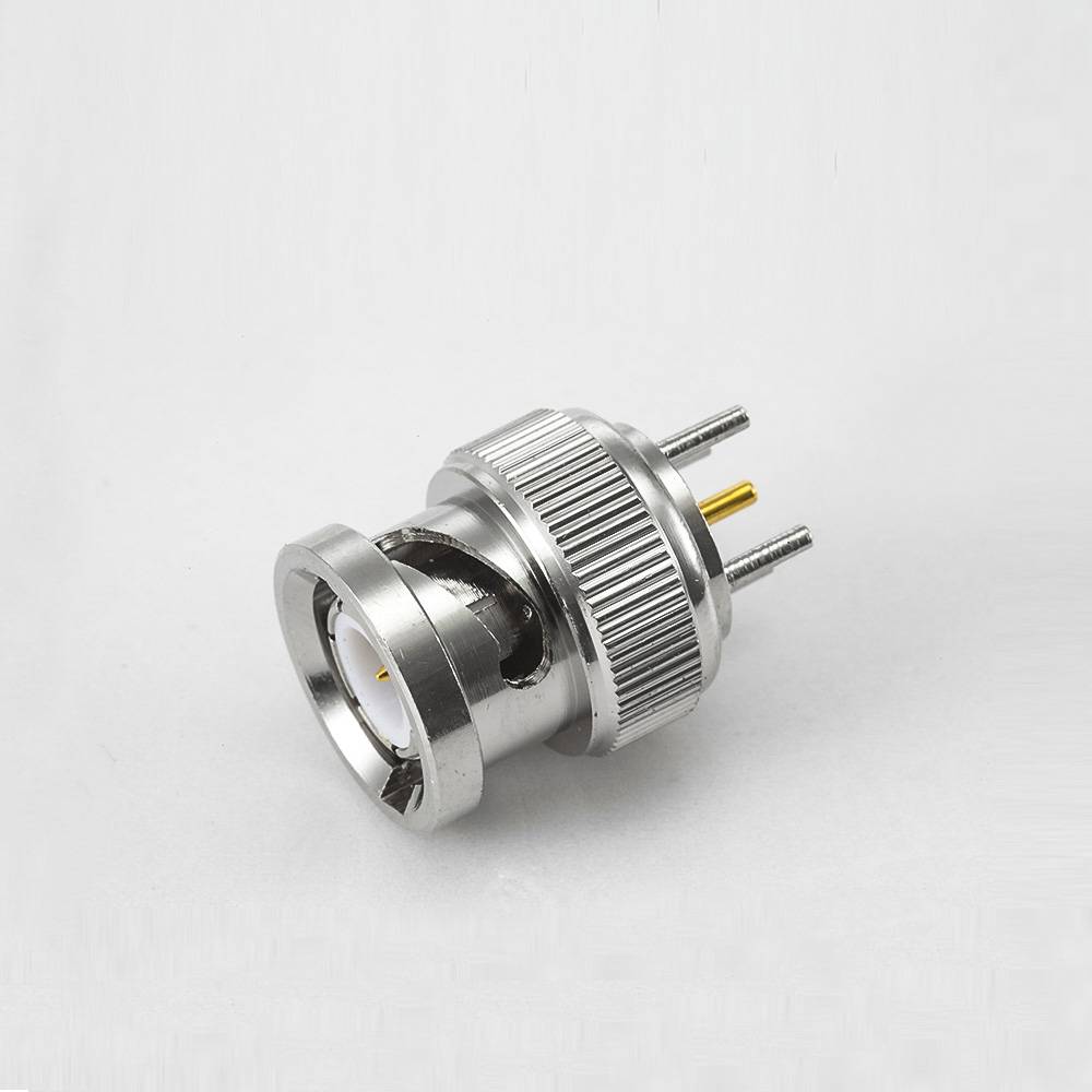 Elecbee BNC Male Plug Connector Straight PCB Mount Through Hole