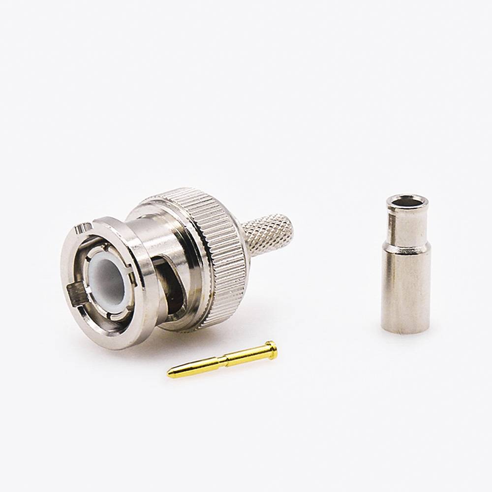 Elecbee BNC RG316 Male Straight Connector Cable Mount Crimp For RG174/RG316