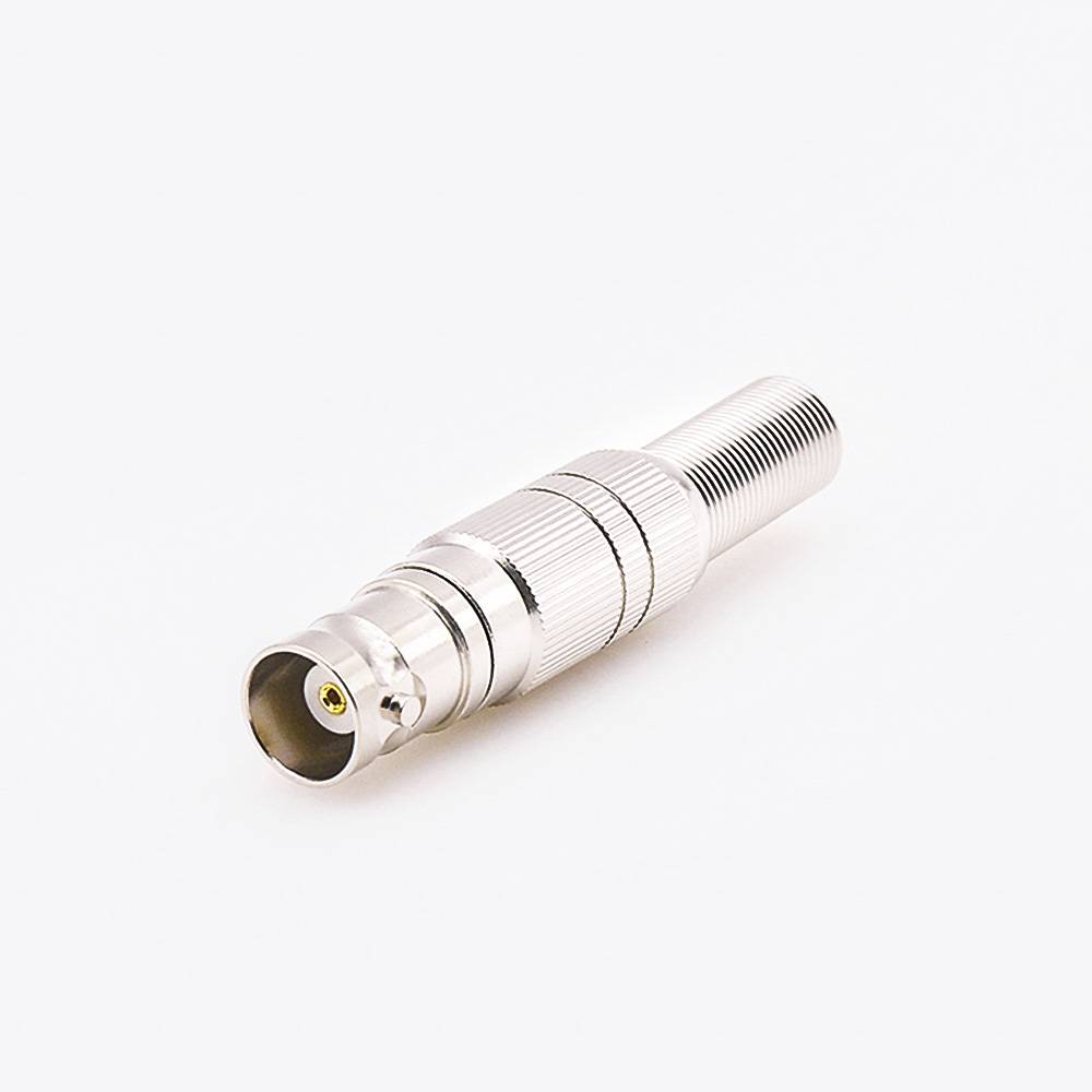 Elecbee Solder BNC Connector Female Straight With Spring for SYV-50-5-1 Cable
