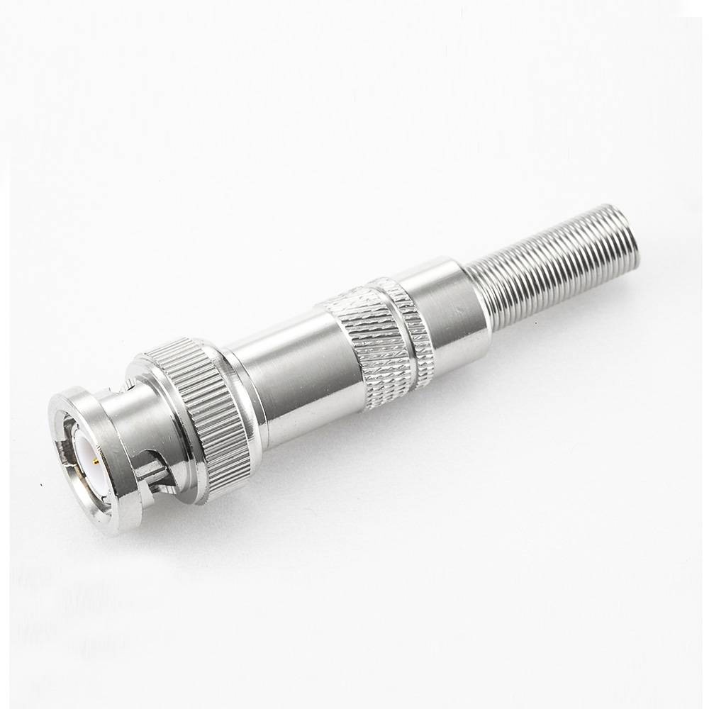 Elecbee SYV75-3 için Yaylı BNC Konnektörlü Erkek Düz Lehim Kablosu 75 Ohm