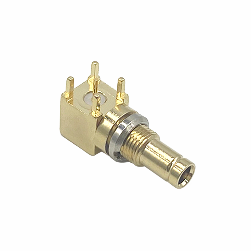 Elecbee 20pcs DIN 1.0/2.3 Coaxial Connectors R/A gold plated jack PCB mount connector
