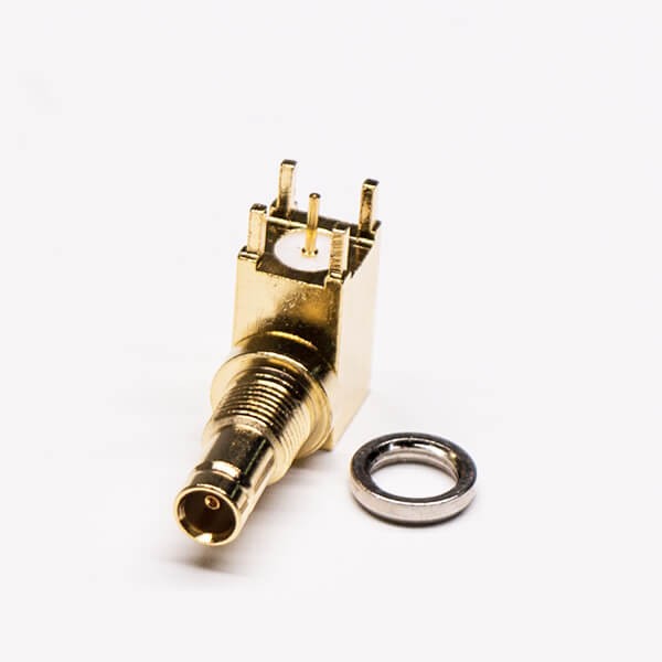 Elecbee DIN1 .0 2.3 Connector Female Right Angled Through Hole for PCB Mount