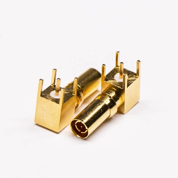 Elecbee 20pcs DIN1.0 2.3 Male Right Angled Through Hole for PCB Mount