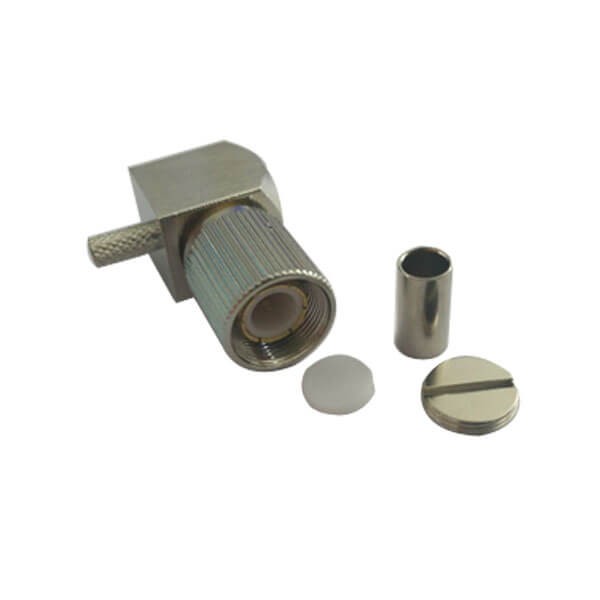 Elecbee DIN1.6/5.6 Connector Crimp Type Plug Right Angled for RG316