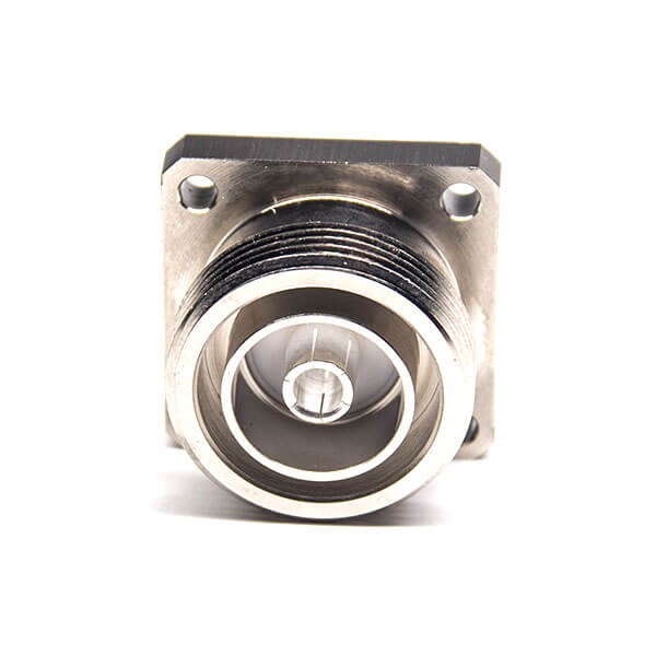 Elecbee 20pcs 7/16 Female Din Connector Waterproof Flange Jack Solder Type Brass Nickel Plating Socket