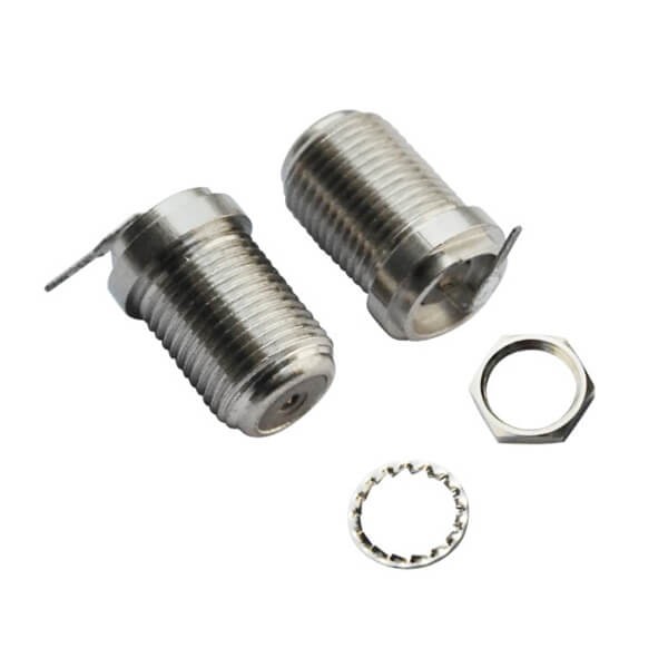 Elecbee F Connector Angled RF Coaxial Female for PCB Mount