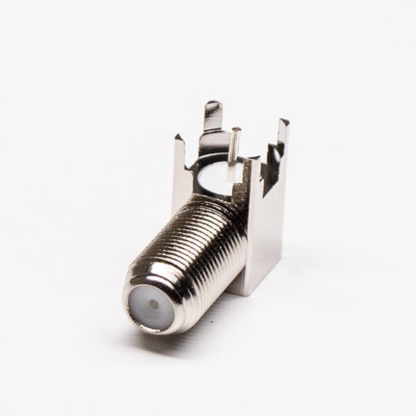Elecbee F Connector Right Angle Coax Bulkhead Female for PCB Mount