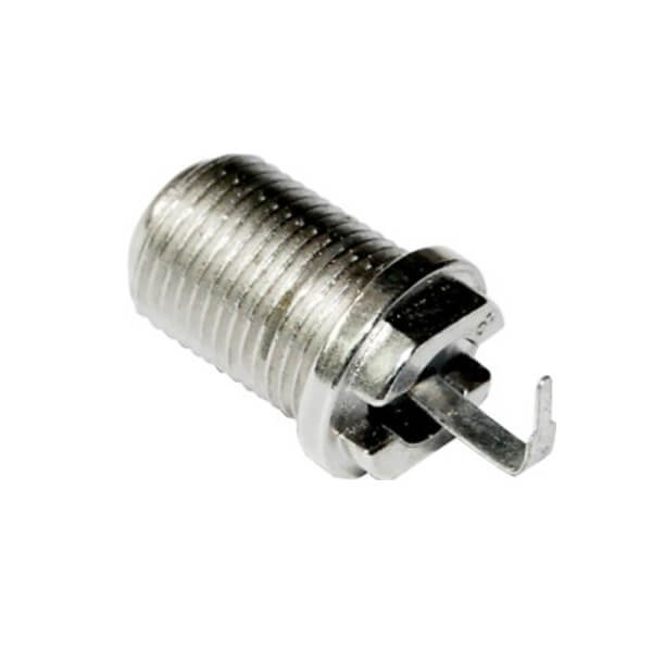 Elecbee F Type Connector Right Angle Female Bulkhead for PCB Mount 75Ω